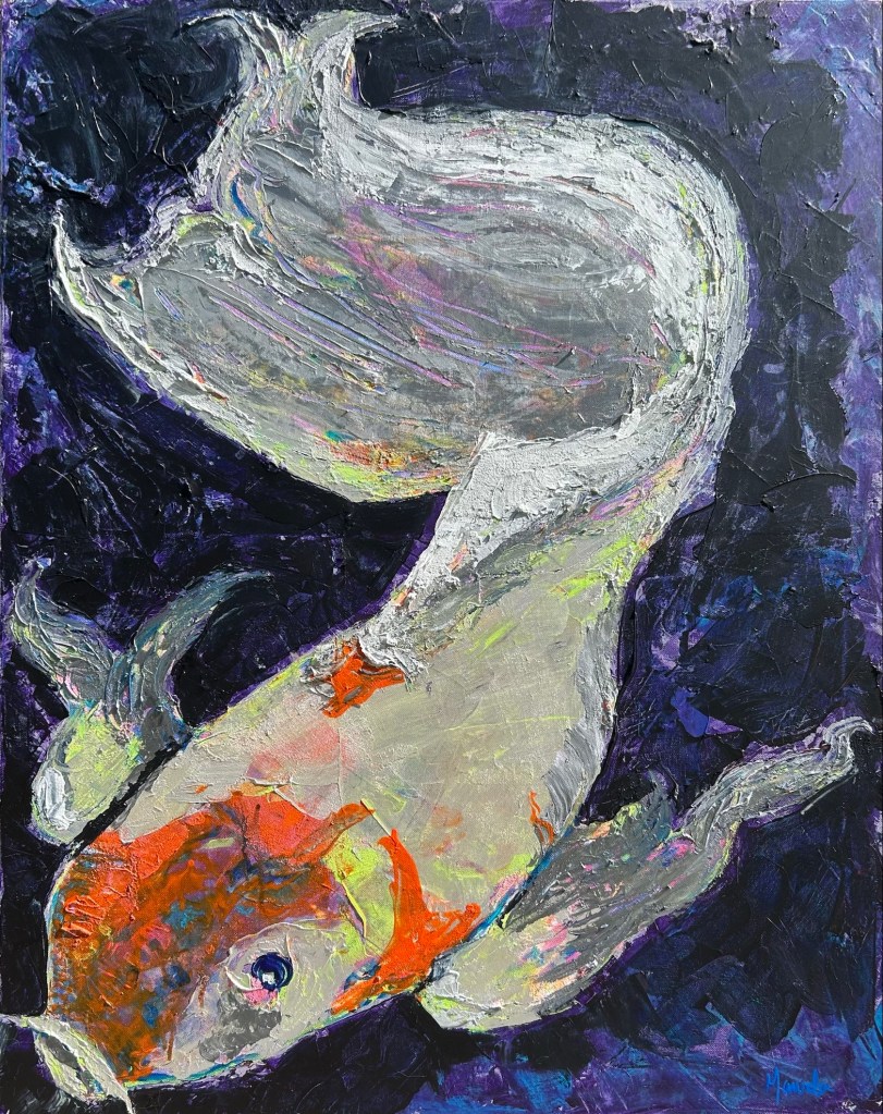 La Carpe / Argenté sous la lune.