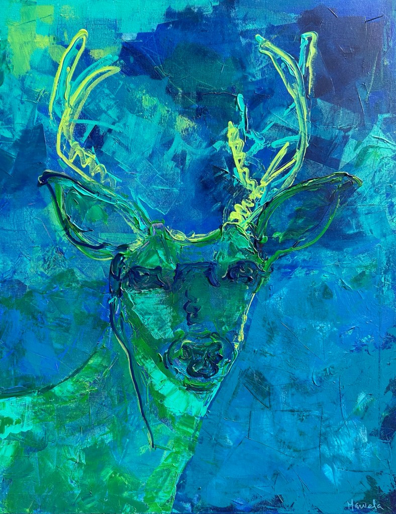 Le Cerf / Le rêve du cerf
acrylique/toile
90 x 70 cm
2023